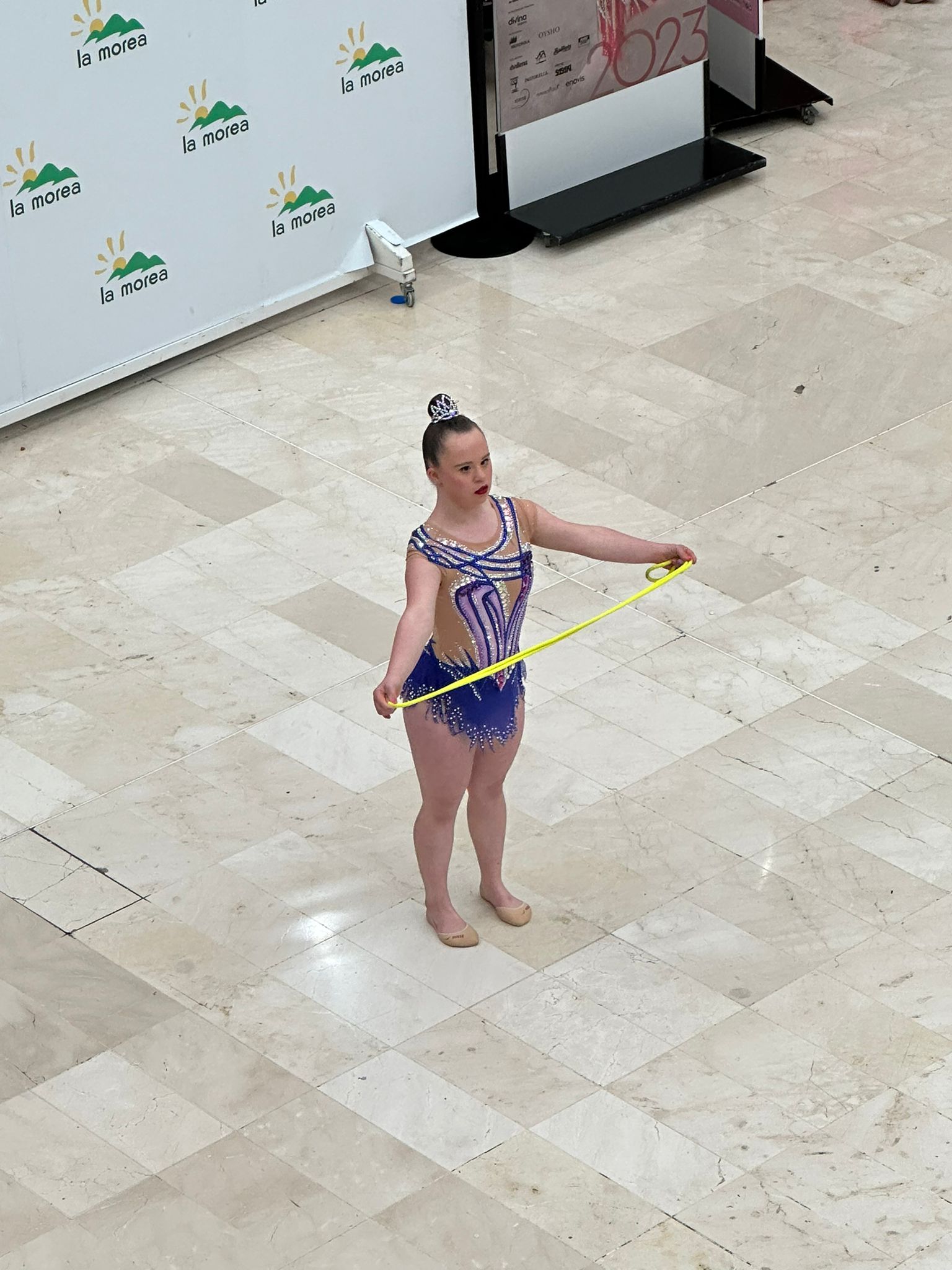 Exhibición de gimnasia rítmica en La Morea a días del Campeonato Nacional Base Individual